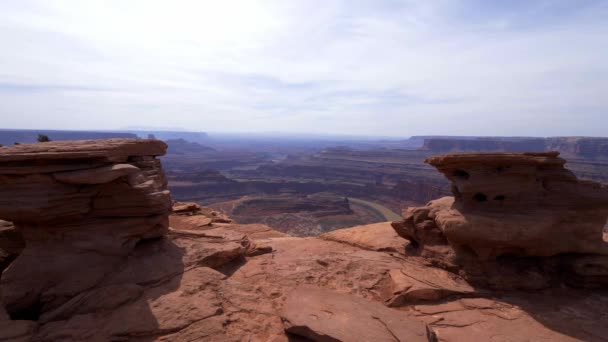 Ponto de Cavalo Morto em Utah - visão de ângulo largo — Vídeo de Stock