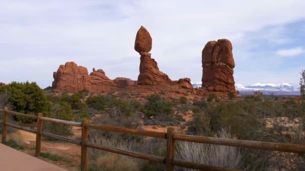Utah 'taki Arches Ulusal Parkı - ünlü simge — Stok video
