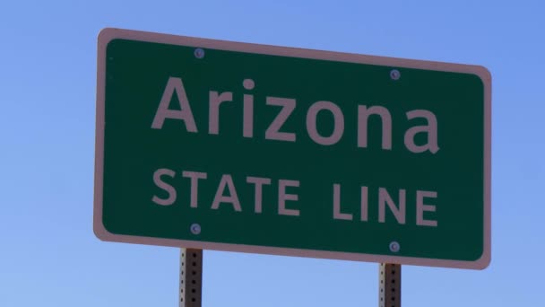 アリゾナ州線標識 — ストック動画