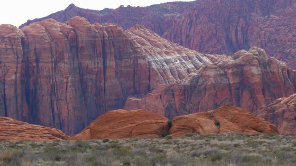 Snow Canyon in Utah - wunderschöne Landschaft — Stockvideo