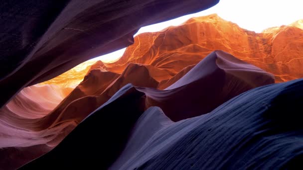 Lower Antelope Canyon uma caminhada de tirar o fôlego — Vídeo de Stock