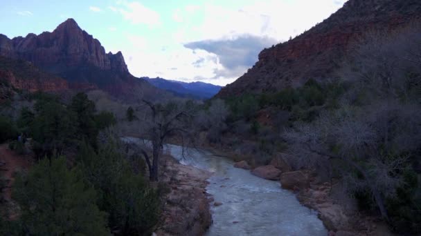 Percorso panoramico attraverso il Parco Nazionale di Zion nello Utah — Video Stock