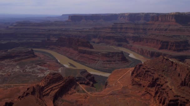 View over Dead Horse Point in Utah — Stock Video