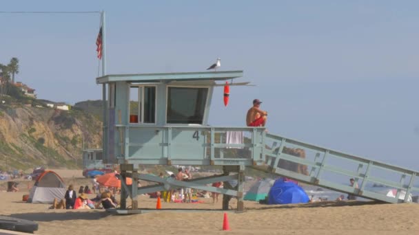 Zuma Beach a Malibu - MALIBU, USA - 29 marzo 2019 — Video Stock