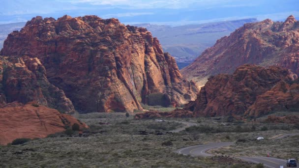 Snow Canyon i Utah - vackert landskap — Stockvideo