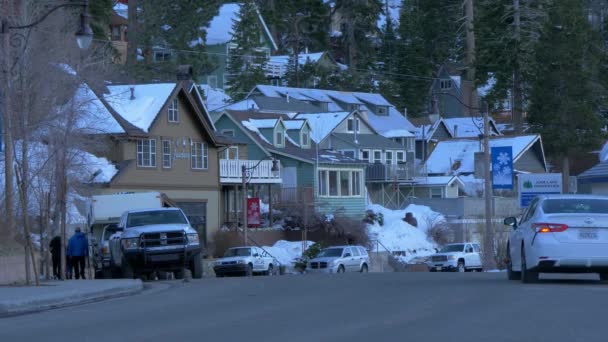 Village of June at Inyo county in winter - BISHOP, USA - MARCH 29, 2019 — Stock Video