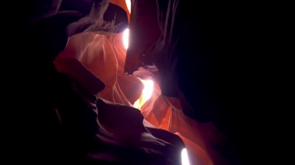 Stunnig view in the Antelope Canyon Arizona - travel photography — Stock Video