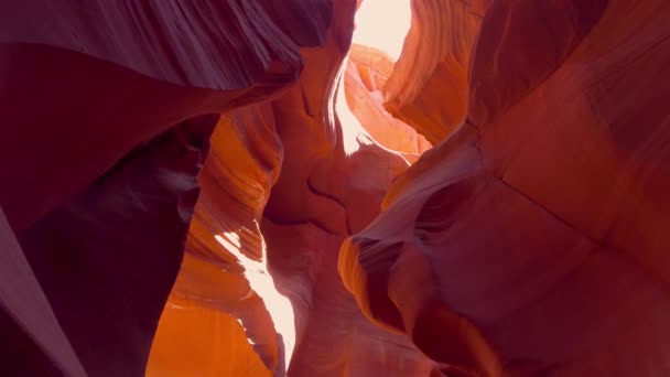 Antelope Canyon Arizona - słynny zabytek - zdjęcia z wakacji — Wideo stockowe