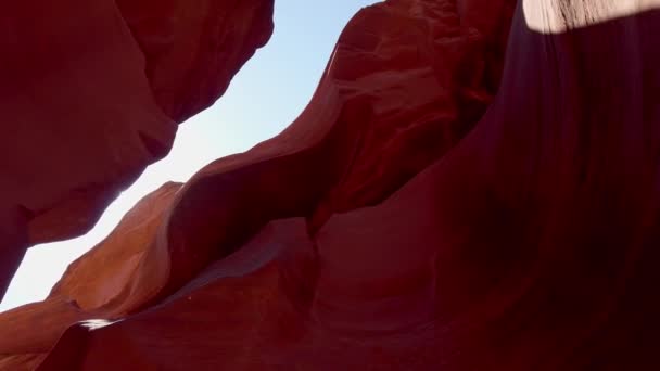 Κάτω Antelope Canyon στην Αριζόνα - ταξιδιωτική φωτογραφία — Αρχείο Βίντεο