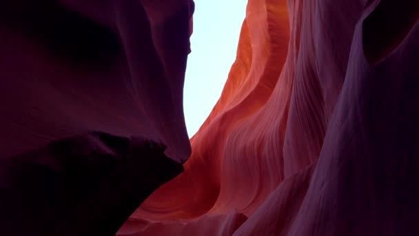 Die Farben des Antelope Canyon in Arizona - Reisefotos — Stockvideo
