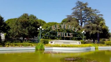 Kaliforniya 'daki Beverly Hills Gardens Parkı - LOS ANGELES, ABD - 1 Nisan 2019