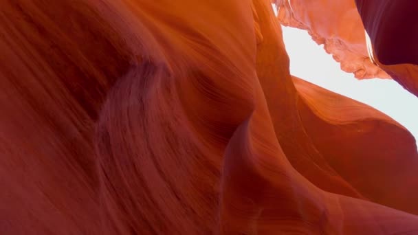 Antelope Canyon Arizona - ένα διάσημο ορόσημο - ταξιδιωτικές φωτογραφίες — Αρχείο Βίντεο