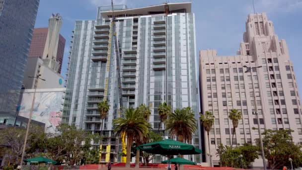Pershing Square Los Angeles Downtown - LOS ANGELES, USA - 1 апреля 2019 года — стоковое видео