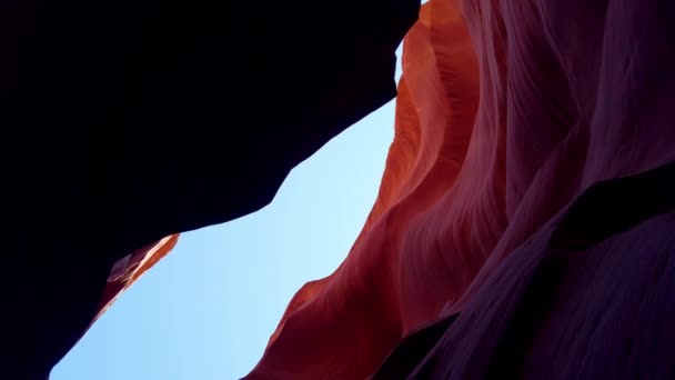 Κάτω Antelope Canyon στην Αριζόνα - ταξιδιωτική φωτογραφία — Αρχείο Βίντεο