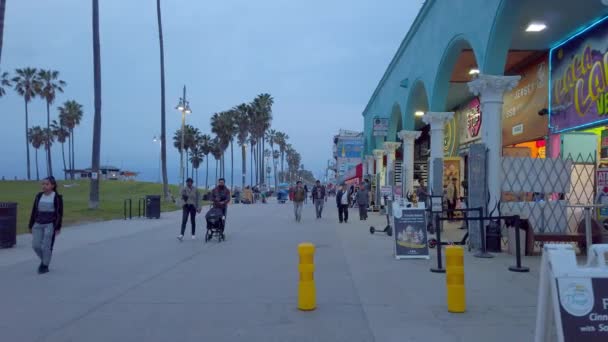 Ocean Walk på Venice Beach-Los Angeles, USA-april 1, 2019 — Stockvideo