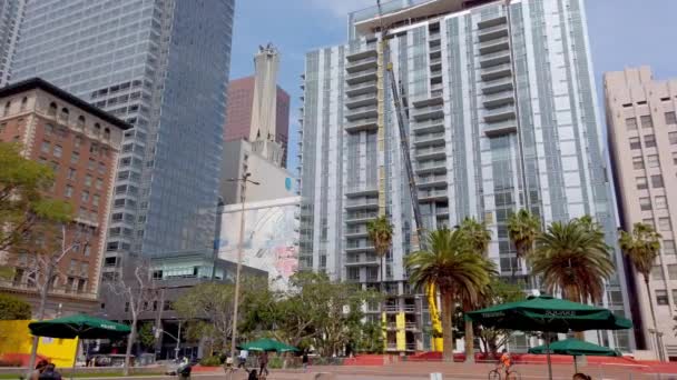 Pershing Square Los Angeles Downtown-Los Angeles, USA-april 1, 2019 — Stockvideo