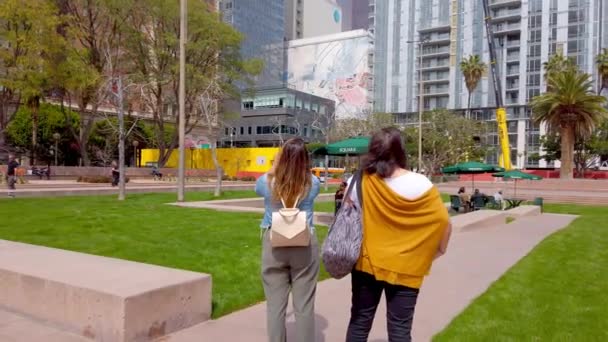 Pershing Square Los Angeles Downtown-Los Angeles, USA-april 1, 2019 — Stockvideo