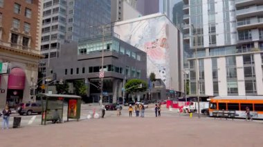 Pershing Square Los Angeles Şehir Merkezi - LOS ANGELES, ABD - 1 Nisan 2019