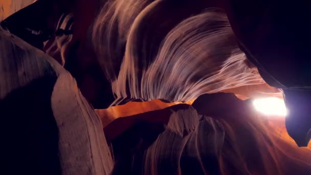 Άνω Antelope Canyon στην Αριζόνα — Αρχείο Βίντεο