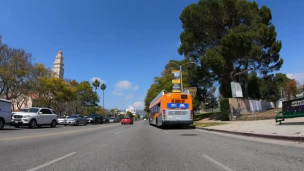 POV drive through the city of Los Angeles - LOS ANGELES. USA - MARCH 18, 2019 — Stock Video