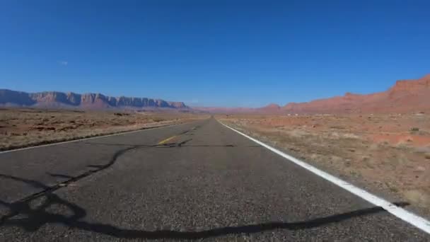 POV Drive w Dolinie Pomnika w Utah — Wideo stockowe