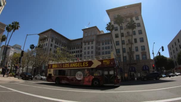 ビバリーヒルズのビバリーウィルシャーホテル-ロサンゼルス。アメリカ- 2019年3月18日 — ストック動画