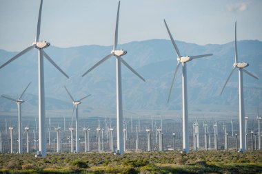 Kaliforniya 'daki Palm Springs' in yel değirmenleri - seyahat fotoğrafçılığı