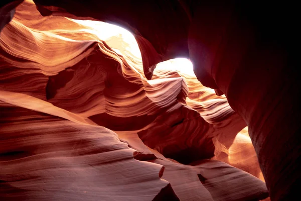 Formaciones Curvas Arenisca Antelope Canyon Fotografía Viajes — Foto de Stock
