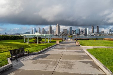 Coronado Centennial Park San Diego Skyline üzerinde bir görünüm ile - seyahat fotoğrafçılığı