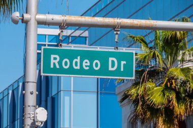 Beverly Hills Rodeo Drive Street işareti - seyahat fotoğrafçılığı