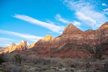 Utah Zion Milli Parkı'nda Güzel dağlar - seyahat fotoğrafçılığı