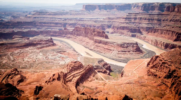 Dead Horse Point Dans Utah Vue Grand Angle Photographie Voyage — Photo