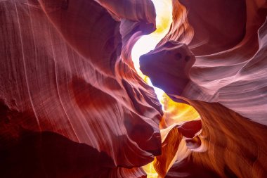 Arizona 'daki Aşağı Antilop Kanyonu - çöldeki en güzel yer - seyahat fotoğrafçılığı