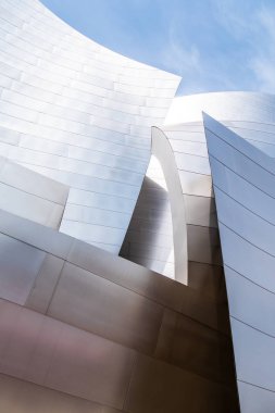 Los Angeles Disney Concert Hall modern mimarisi - Kaliforniya, Amerika Birleşik Devletleri - 18 Mart 2019