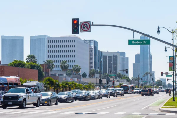 Santa Monica Boulevard Street View Beverly Hills California Stati Uniti — Foto Stock