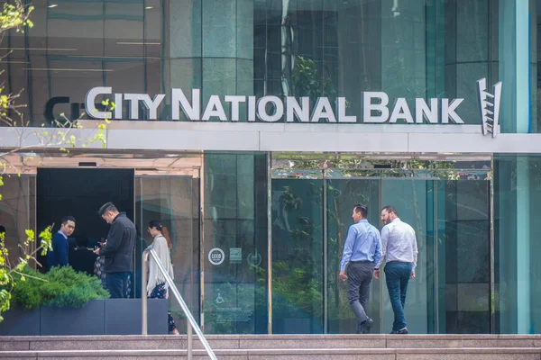City National Bank Centro Los Ángeles California Estados Unidos Marzo — Foto de Stock