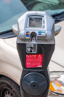 Downtown Los Angeles'ta Park Metre - California, Amerika Birleşik Devletleri - 18 Mart 2019