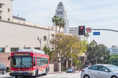 Los Angeles Downtown -California, Amerika Birleşik Devletleri'nde toplu taşıma - 18 Mart 2019