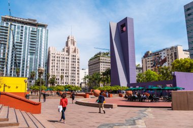 Pershing Square Park Los Angeles Downtown - California, Amerika Birleşik Devletleri - 18 Mart 2019