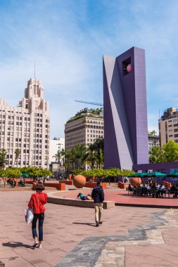 Pershing Square Park Los Angeles Downtown - California, Amerika Birleşik Devletleri - 18 Mart 2019
