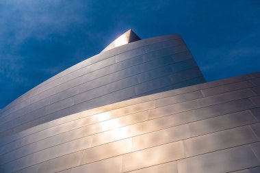 Los Angeles Disney Concert Hall modern mimarisi - Kaliforniya, Amerika Birleşik Devletleri - 18 Mart 2019