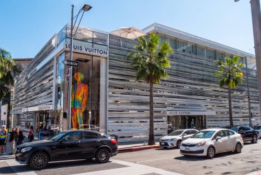 Beverly Hills Rodeo Drive Louis Vuitton mağaza - California, Amerika Birleşik Devletleri - Mart 18, 2019