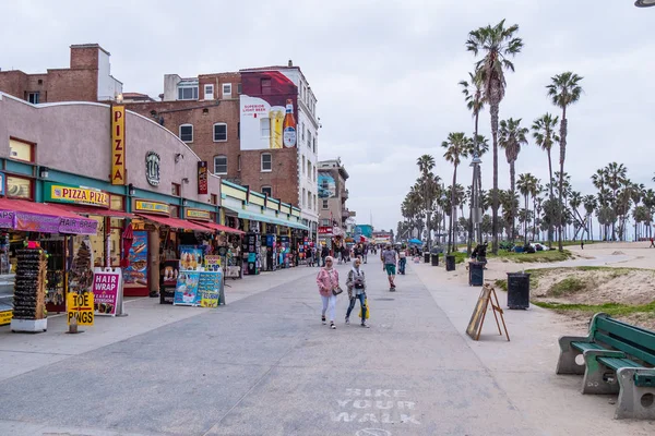 Venice Beach South Ocean Walk Kvällen Kalifornien Usa Mars 2019 — Stockfoto