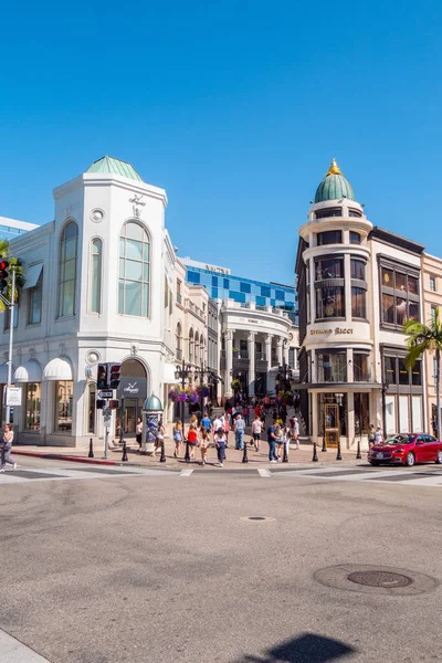 Rodeo Street Corner Vid Rodeo Drive Beverly Hills Kalifornien Usa — Stockfoto