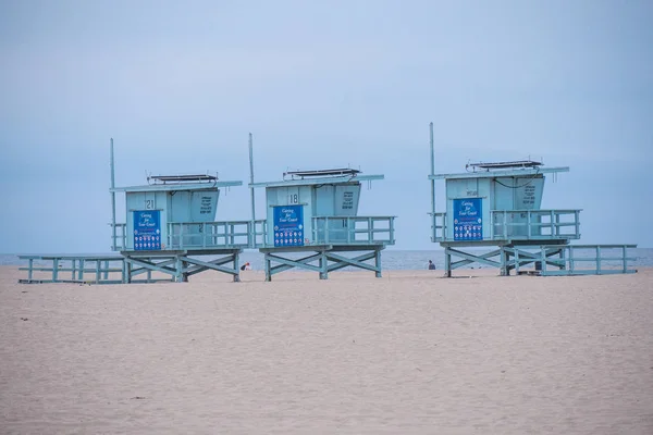 Venice Beach Cankurtaran Kuleleri California Amerika Birleşik Devletleri Mart 2019 — Stok fotoğraf