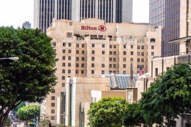 Downtown Los Angeles Hilton Hotel binası - Kaliforniya, Amerika Birleşik Devletleri - 18 Mart 2019