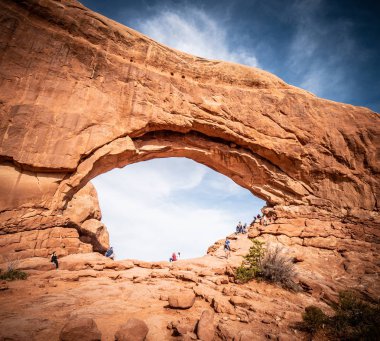 Utah 'taki Arches Ulusal Parkı - ünlü simge - seyahat fotoğrafçılığı