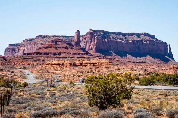 Typische Vegetation Monument Valley Der Wüste Von Utah Reisefotos — Stockfoto