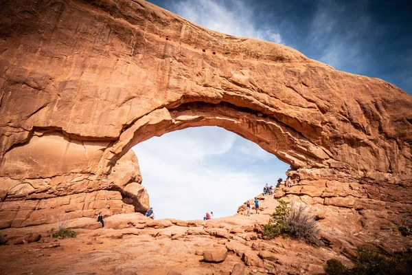 Hålen Klipporna Vid Arches Nationalpark Resor Fotografi — Stockfoto