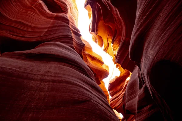 Antelope Canyon Cores Surpreendentes Das Rochas Arenito Fotografia Viagem — Fotografia de Stock